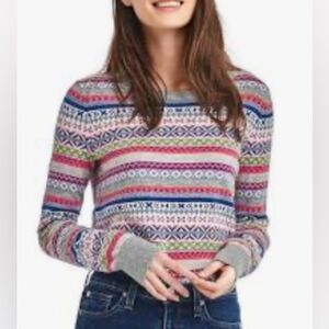 GAP Crazy Fair Isle Merino Extra Fine Wool Blend Sweater. Size XL. Feels Great!